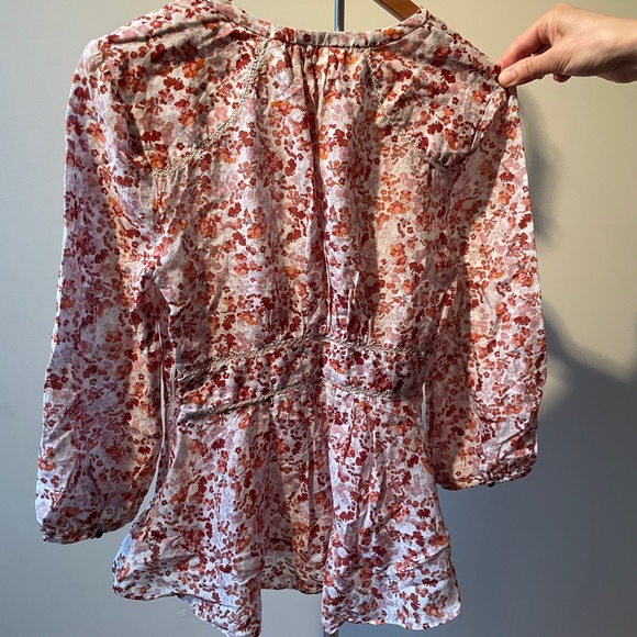 Anthropologie Moulinette Soeurs Silk Floral Blouse - Picture 4 of 6